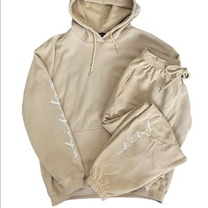 White Fox Tan Sweat Set
